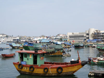 Sampan in the harbour,Cheung Chau island,Hong Kong.0177DHK